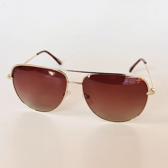 Prive Revaux Stunt Man Rose Gold Aviator Polarized Sunglasses 62-14-140 main image 12